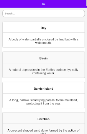 World Geography Dictionary Screenshot 2