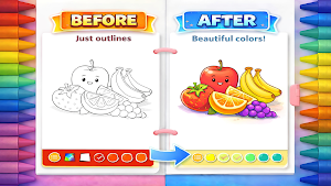 Fruits Coloring Book for Kids Screenshot 1
