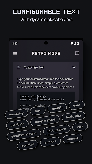 Retro Mode - Weather Widget Screenshot 2