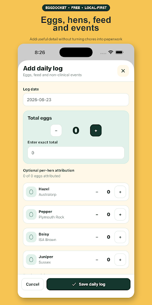EggDocket Chicken Egg Tracker Screenshot 3
