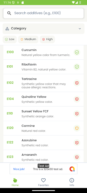 AdditiveInfo Screenshot 0