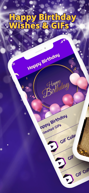 Happy Birthday Wishes GIFs App Screenshot 0