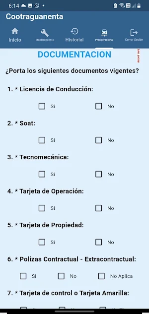 Cootraguanenta Preoperacional Screenshot 3