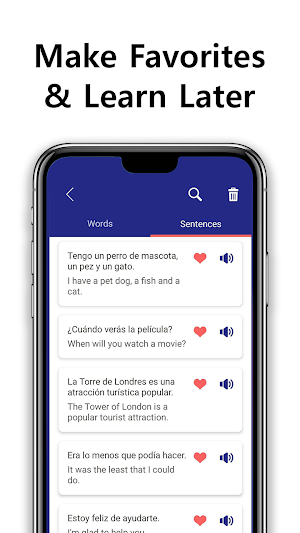 Speak Spanish - Routine Words and Sentences screenshot 6