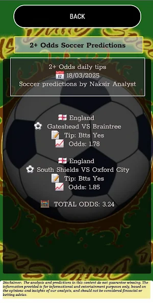 Daily 2+ odds Soccer tips Screenshot 1