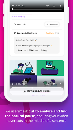 videopartify AI: Split Videos Screenshot 1