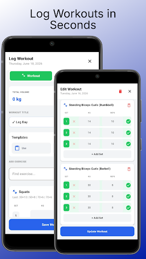 RepStack - Gym Workout Pal Screenshot 1