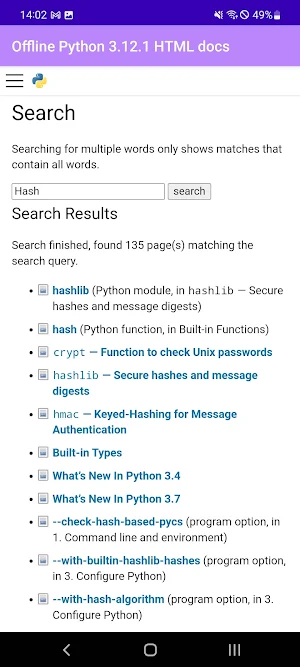 Python 3.12 Offline HTML docs Screenshot 0