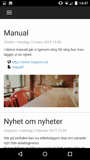 Caspeco Portal Screenshot 1
