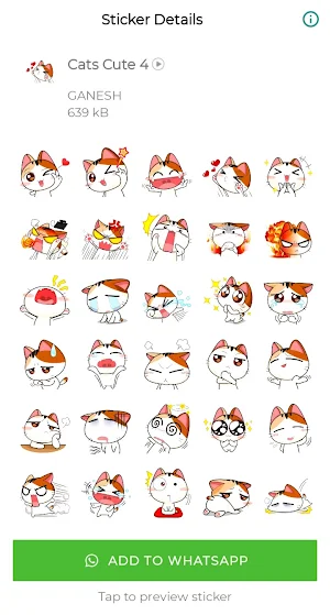 Cute Cat Stickers Screenshot 2