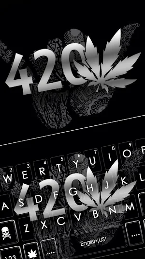 Metal Weed 420 Keyboard Theme Screenshot 0
