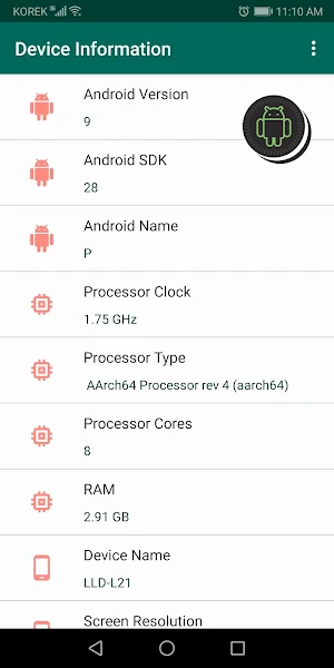 Device Information Screenshot 0
