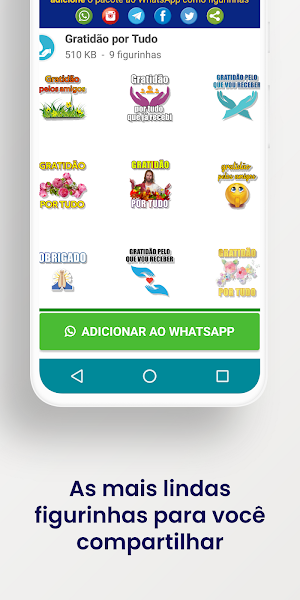 Figurinhas de Gratidão e Fé Screenshot 3