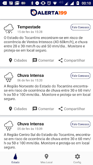 ALERTA199 - Defesa Civil do Tocantins(BETA) Screenshot 1