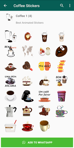 WAStickerApps - Coffee Stickers for WhatsApp Screenshot 3