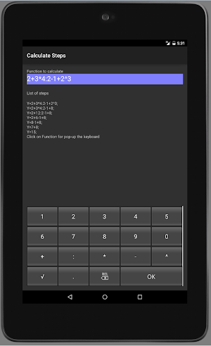 Calculates steps Screenshot 2