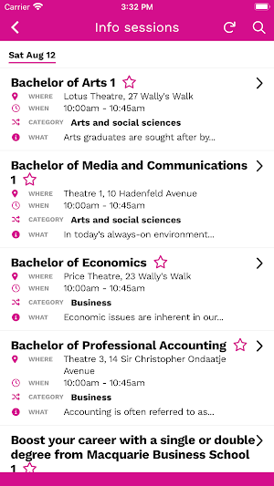 Macquarie University Open Day Screenshot 2