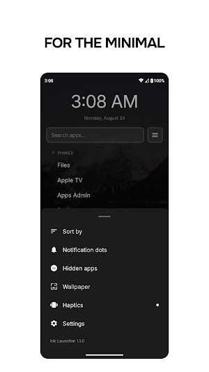Ink: Minimal Launcher Screenshot 1
