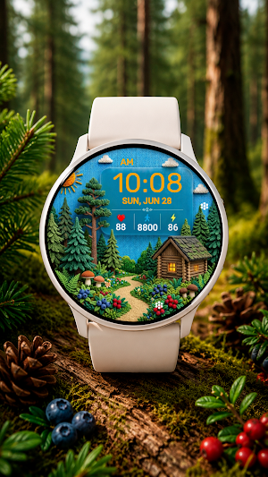 Summer Cottage Watch Face Screenshot 2
