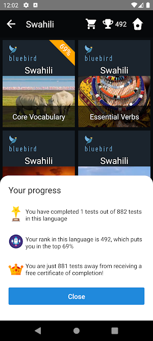 Swahili Language Tests Screenshot 2