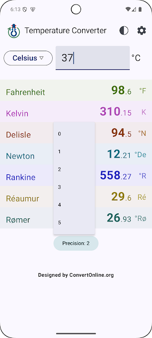 Temperature Converter Screenshot 2