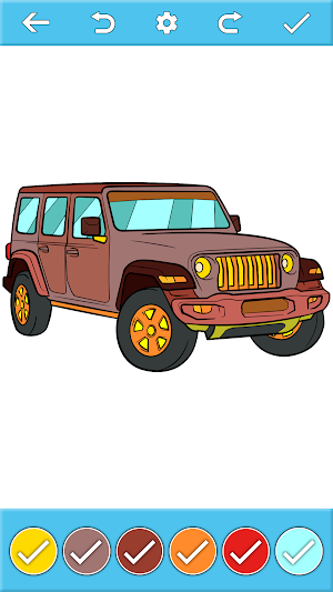 Bikes Coloring By Number Book Screenshot 3