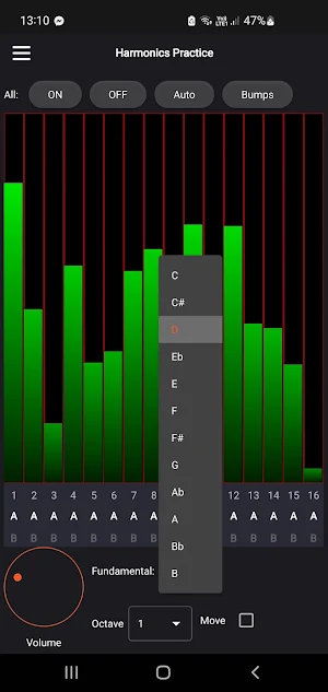 Harmonics Practice Screenshot 1