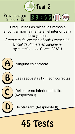 TestOpos Jardinería Screenshot 3