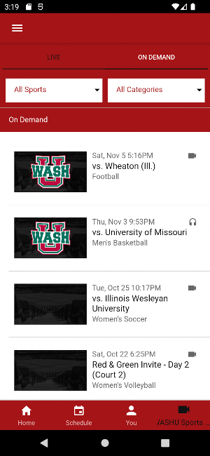 WashU Bears Screenshot 2