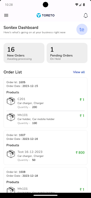 Toreto Distributor & Retailer Screenshot 0