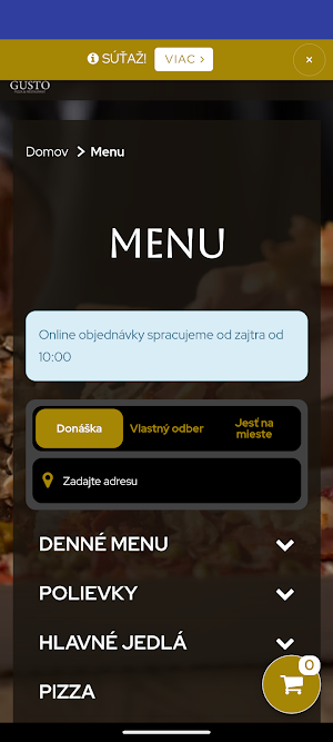 Pizza Restaurant Gusto Screenshot 0