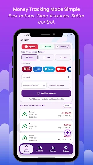 Feedit: Money & EMI Tracker Screenshot 0