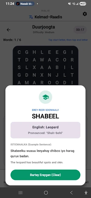 Somali Word Search Screenshot 2