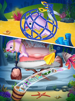 Pregnant mermaid mommy & newborn babysitter game Screenshot 2