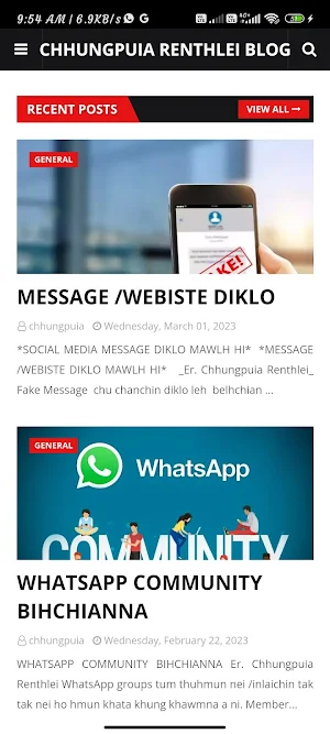 Chhungpuia Blog Screenshot 0
