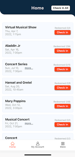 TicketPeak Check-in Screenshot 2