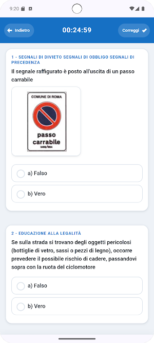 Quiz patente AM Ciclomotore Screenshot 2