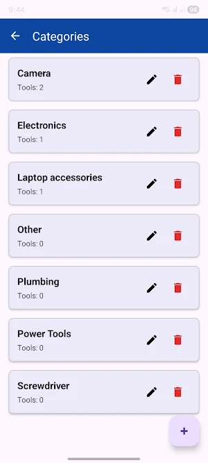 Tools Inventory - Manage Tools Screenshot 1