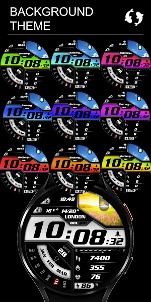 Spring Digital Watch Face IN30 Screenshot 2