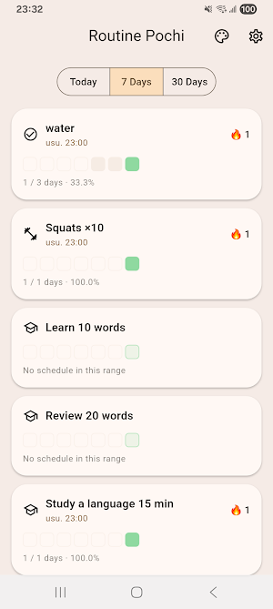 Routine Pochi: Habit Board Screenshot 1