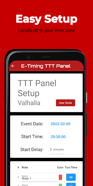 E-Timing TTT Panel Screenshot 1