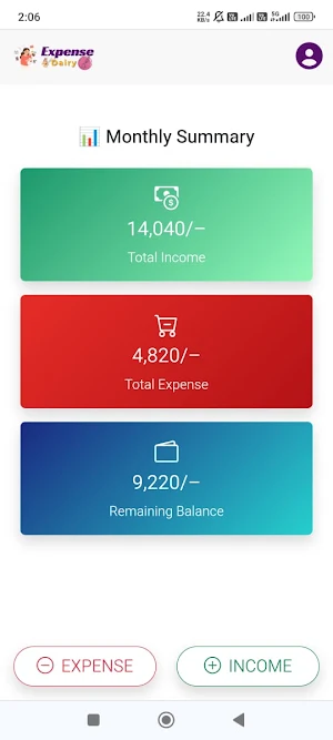 Expense Diary Screenshot 2