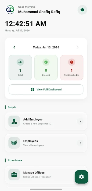 GDOne - Attendance Screenshot 1