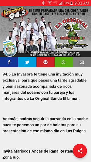 Invasora 94.5 Screenshot 2
