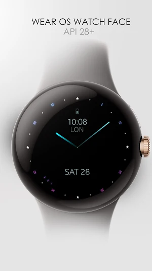 Colorful minimal watch face Screenshot 0