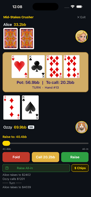 Alice and Friends Learn Poker Screenshot 2