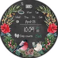 BFF124 - Blackboard Art Birds