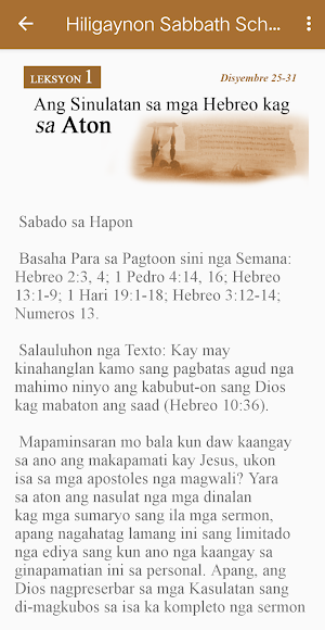 Hiligaynon Sabbath School Screenshot 2