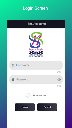 SnS Simple Accounts Screenshot 0
