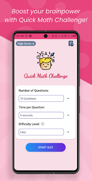Quick Math Challenge Screenshot 1